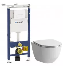 Комплект подвесной унитаз Laufen Pro 8.2096.6.000.000.1 + 8.9896.6.000.000.1 + система инсталляции Geberit 458.125.11.1