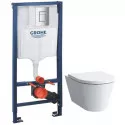 Комплект подвесной унитаз Laufen Kartell by Laufen 8.2033.6.000.000.1 + 8.9133.1.000.000.1 + система инсталляции Grohe 38772001
