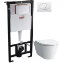 Комплект подвесной унитаз Laufen Kartell by Laufen  8.2033.6.000.000.1 + 8.9133.1.000.000.1 + система инсталляции AlcaPlast AM101/11203:1RUSSETM71