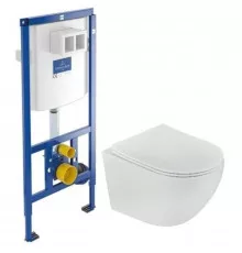 Комплект подвесной унитаз Teka Manacor 11.732.00.02 + система инсталляции Villeroy & Boch 92246100