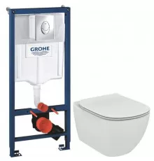 Комплект подвесной унитаз Ideal Standard Tesi T007901 + T352701 + система инсталляции Grohe 38721001