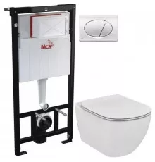 Комплект подвесной унитаз Ideal Standard Tesi T007901 + T352701 + система инсталляции AlcaPlast AM101/11203:1RUSSETM71