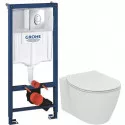 Комплект подвесной унитаз Ideal Standard Connect E771801 + E772401 + система инсталляции Grohe 38721001