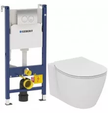 Комплект подвесной унитаз Ideal Standard Connect E771801 + E772401 + система инсталляции Geberit 458.124.21.1
