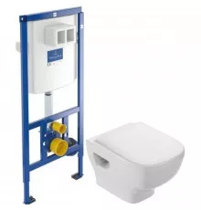 Комплект подвесной унитаз Jacob Delafon Struktura EDF102-00 + E4272-00 + система инсталляции Villeroy & Boch 92246100