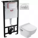 Комплект подвесной унитаз Jacob Delafon Struktura EDF102-00 + E70025-00 + система инсталляции AlcaPlast AM101/11203:1RUSSETM71