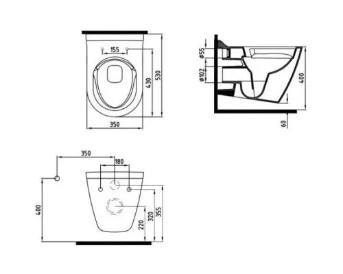 Заказать Комплект подвесной унитаз Bien Mineral MNKA052N1VP0W3000 + система инсталляции TECE 9300302 + 9240401 в магазине сантехники Santeh-Crystal.ru