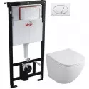 Комплект подвесной унитаз OWL 1975 Vind OWLT190302 + система инсталляции AlcaPlast AM101/11203:1RUSSETM71