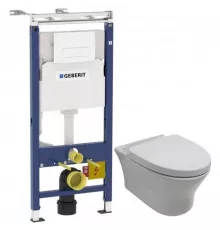 Комплект подвесной унитаз Noken Hotels N399999901 + N356330439 + система инсталляции Geberit 458.125.11.1