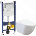 Комплект подвесной унитаз Creavit Free FE322-11CB00E-0000 + KC0903.02.0000E + система инсталляции Geberit 458.124.21.1