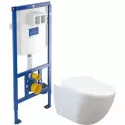Комплект подвесной унитаз Creavit Free FE322-11CB00E-0000 + KC0903.02.0000E + система инсталляции Villeroy & Boch 92246100