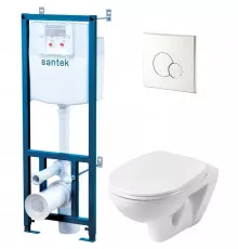 Комплект подвесной унитаз + система инсталляции Santek Бореаль 1.WH50.1.544