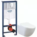 Комплект подвесной унитаз Creavit Free FE320-11CB00E-0000 + KC0903.02.0000E + система инсталляции Grohe 38721001