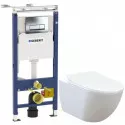Комплект подвесной унитаз Creavit Free FE320-11CB00E-0000 + KC0903.02.0000E + система инсталляции Geberit 458.125.21.1