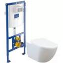 Комплект подвесной унитаз Creavit Free FE320-11CB00E-0000 + KC0903.02.0000E + система инсталляции Villeroy & Boch 92246100