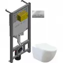 Комплект подвесной унитаз Creavit Free FE320-11CB00E-0000 + KC0903.02.0000E + система инсталляции Jacob Delafon E29025-NF + E29027-CP