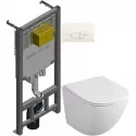 Комплект подвесной унитаз OWL 1975 Vind OWLT190302 + система инсталляции Jacob Delafon E29025-NF + E29026-01R