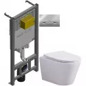 Комплект подвесной унитаз Esbano Clavel ESUPCLAVW + система инсталляции Jacob Delafon E29025-NF + E29027-CP Комплект подвесной унитаз Esbano Clavel ESUPCLAVW + система инсталляции Jacob Delafon E29025-NF + E29027-CP