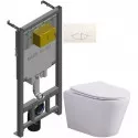 Комплект подвесной унитаз Esbano Clavel ESUPCLAVW + система инсталляции Jacob Delafon E29025-NF + E29026-01R Комплект подвесной унитаз Esbano Clavel ESUPCLAVW + система инсталляции Jacob Delafon E29025-NF + E29026-01R