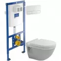 Комплект подвесной унитаз Duravit Starck 3 2200090000 + 0063810000 + система инсталляции Villeroy & Boch 92246100 + 92249068
