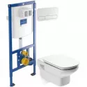 Комплект подвесной унитаз Roca Dama Senso 346517000 + ZRU9302820 + система инсталляции Villeroy & Boch 92246100 + 92249068