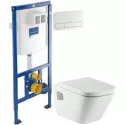 Комплект подвесной унитаз Roca The Gap 346477000 + 801472004 + система инсталляции Villeroy & Boch 92246100 + 92249068 Комплект подвесной унитаз Roca The Gap 346477000 + 801472004 + система инсталляции Villeroy & Boch 92246100 + 92249068
