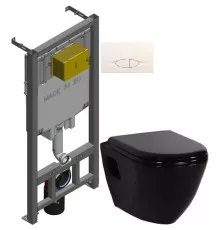 Комплект подвесной унитаз Creavit Terra TP325-11SI00E-0000 + KC0103.03.1300E + система инсталляции Jacob Delafon E29025-NF + E29026-01R