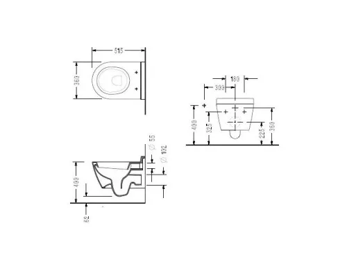 Купить Комплект подвесной унитаз Serel Smart SM25SL + система инсталляции Grohe 38721001 в магазине сантехники Santeh-Crystal.ru
