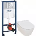 Комплект подвесной унитаз Serel Smart SM25SL + система инсталляции Grohe 38721001 Комплект подвесной унитаз Serel Smart SM25SL + система инсталляции Grohe 38721001
