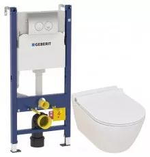Комплект подвесной унитаз Serel Smart SM25SL + система инсталляции Geberit 458.124.21.1