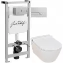 Комплект подвесной унитаз Serel Smart SM25SL + система инсталляции Jacob Delafon E5504-NF + E4326-CP Комплект подвесной унитаз Serel Smart SM25SL + система инсталляции Jacob Delafon E5504-NF + E4326-CP