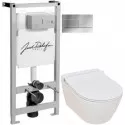Комплект подвесной унитаз Serel Smart SM25SL + система инсталляции Jacob Delafon E5504-NF + E4316-CP Комплект подвесной унитаз Serel Smart SM25SL + система инсталляции Jacob Delafon E5504-NF + E4316-CP