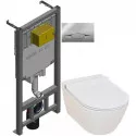 Комплект подвесной унитаз Serel Smart SM25SL + система инсталляции Jacob Delafon E29025-NF + E29027-CP Комплект подвесной унитаз Serel Smart SM25SL + система инсталляции Jacob Delafon E29025-NF + E29027-CP