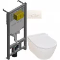 Комплект подвесной унитаз Serel Smart SM25SL + система инсталляции Jacob Delafon E29025-NF + E29026-01R Комплект подвесной унитаз Serel Smart SM25SL + система инсталляции Jacob Delafon E29025-NF + E29026-01R