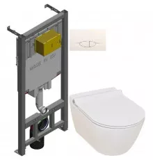 Комплект подвесной унитаз Serel Smart SM25SL + система инсталляции Jacob Delafon E29025-NF + E29026-01R