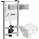 Комплект подвесной унитаз Vitra S20 5507B003-0101 + 77-003-009 + система инсталляции Jacob Delafon E5504-NF + E4316-CP