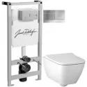Комплект подвесной унитаз Geberit Smyle Square 500.683.01.1 + система инсталляции Jacob Delafon E5504-NF + E4316-CP Комплект подвесной унитаз Geberit Smyle Square 500.683.01.1 + система инсталляции Jacob Delafon E5504-NF + E4316-CP