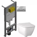 Комплект подвесной унитаз Geberit Smyle Square 500.683.01.1 + система инсталляции Jacob Delafon E29025-NF + E29027-CP Комплект подвесной унитаз Geberit Smyle Square 500.683.01.1 + система инсталляции Jacob Delafon E29025-NF + E29027-CP