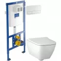 Комплект подвесной унитаз Geberit Smyle Square 500.683.01.1 + система инсталляции Villeroy & Boch 92246100 + 92249068 Комплект подвесной унитаз Geberit Smyle Square 500.683.01.1 + система инсталляции Villeroy & Boch 92246100 + 92249068