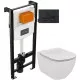 Заказать Комплект подвесной унитаз Ideal Standard Tesi Aquablade T007901 + T352701 + система инсталляции Jacob Delafon E24156-NF + E20859-7-BMT в магазине сантехники Santeh-Crystal.ru