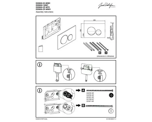 Заказать Комплект подвесной унитаз Ideal Standard Tesi Aquablade T007901 + T352701 + система инсталляции Jacob Delafon E24156-NF + E20859-7-BMT в магазине сантехники Santeh-Crystal.ru