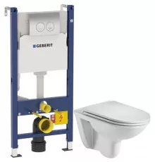 Комплект подвесной унитаз WeltWasser Baarbach 004GL-WT 10000003811 + система инсталляции Geberit 458.124.21.1