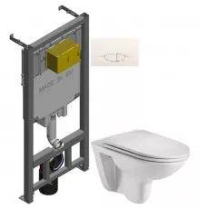 Комплект подвесной унитаз WeltWasser Baarbach 004GL-WT 10000003811 + система инсталляции Jacob Delafon E29025-NF + E29026-01R