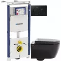 Комплект подвесной унитаз SSWW CT2038BLACK + система инсталляции Geberit 111.362.00.5 + 115.770.DW.5 Комплект подвесной унитаз SSWW CT2038BLACK + система инсталляции Geberit 111.362.00.5 + 115.770.DW.5