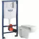 Приобрести Комплект подвесной унитаз Orange C03-100W + система инсталляции Grohe 38772001 в магазине сантехники Santeh-Crystal.ru