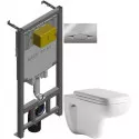 Комплект подвесной унитаз Orange C03-100W + система инсталляции Jacob Delafon E29025-NF + E29027-CP Комплект подвесной унитаз Orange C03-100W + система инсталляции Jacob Delafon E29025-NF + E29027-CP