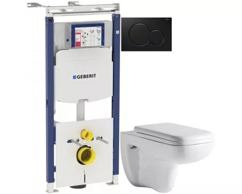 Приобрести Комплект подвесной унитаз Orange C03-100W + система инсталляции Geberit 111.362.00.5 + 115.770.DW.5 в магазине сантехники Santeh-Crystal.ru
