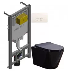 Комплект подвесной унитаз Esbano Clavel ESUPCLAVB + система инсталляции Jacob Delafon E29025-NF + E29026-01R
