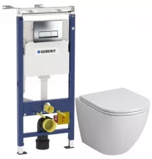 Комплект подвесной унитаз Grossman GR-4455S + система инсталляции Geberit 458.125.21.1