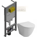 Комплект подвесной унитаз Grossman GR-4411 + система инсталляции Jacob Delafon E29025-NF + E29026-01R